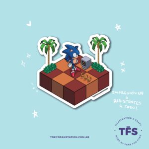 Sticker Premium Blanco Sonic