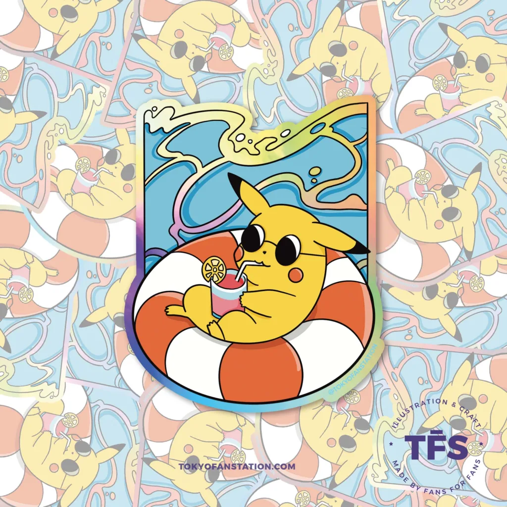 Sticker Holográfico Summer Pikachu