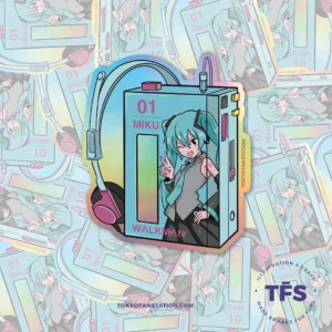 Sticker Holográfico Miku Walkman