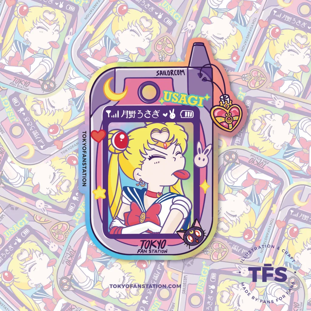 Sticker Holográfico Sailor Cellphone