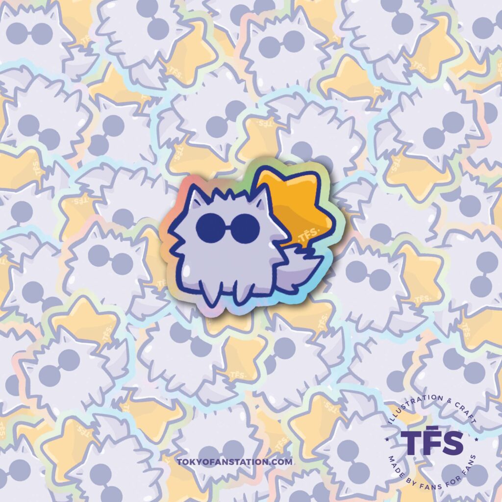 Sticker Holográfico Neko Gojo