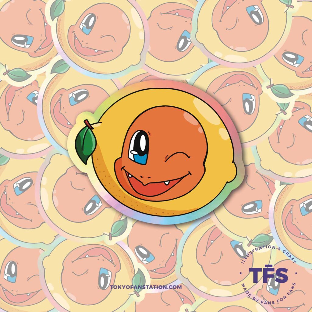 Sticker Holográfico Limón Charmander