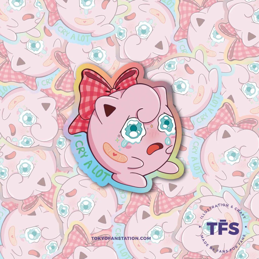 Sticker Holográfico Jiggypuff crying baby