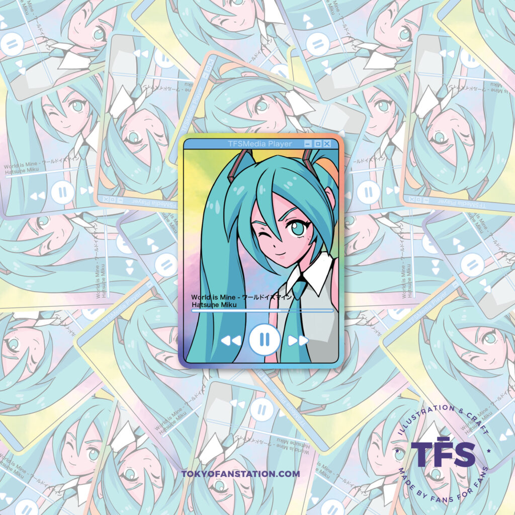Sticker Holográfico Miku song