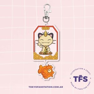 Llavero Lucky Meowth + Dije